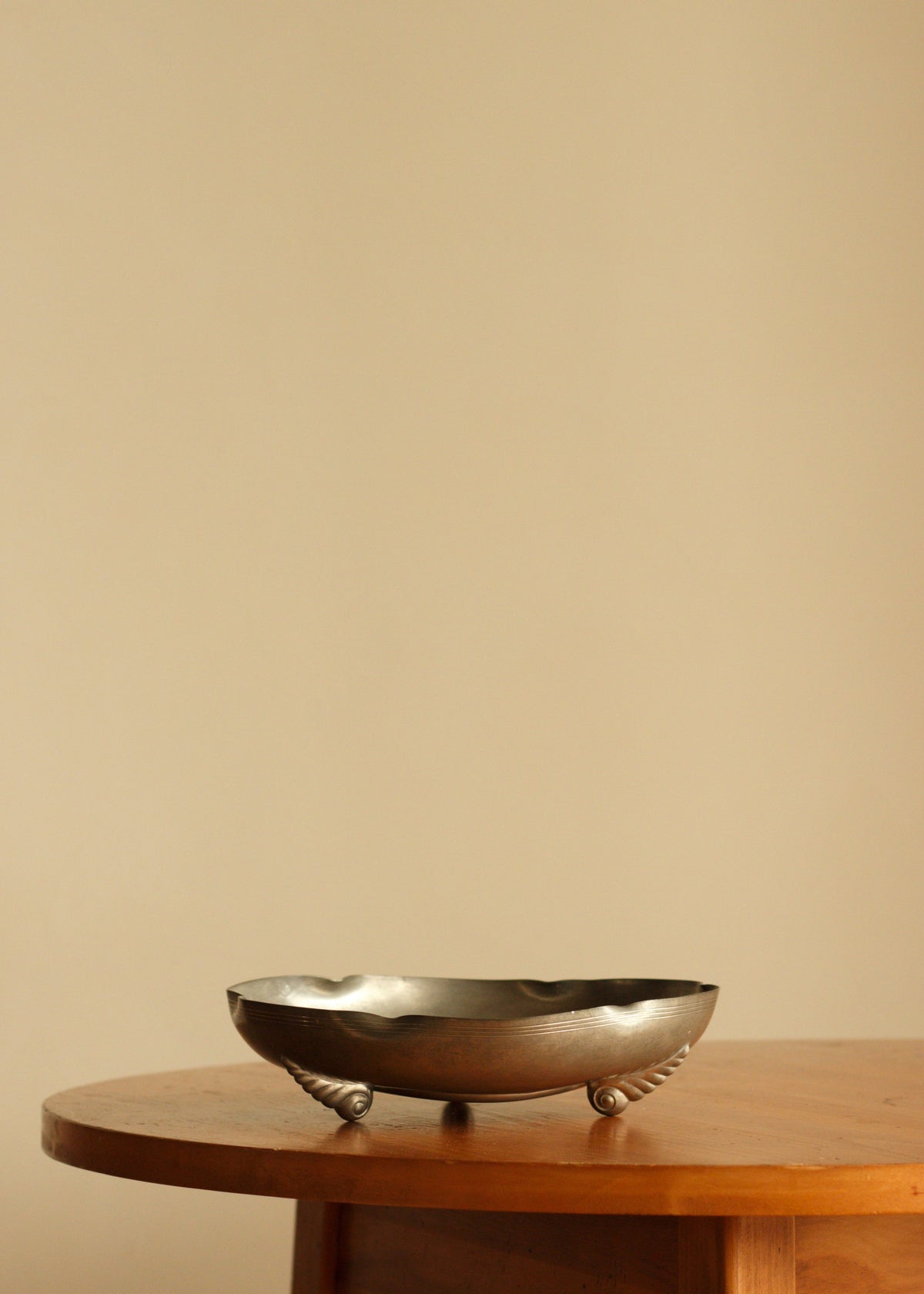 Footed Pewter Bowl