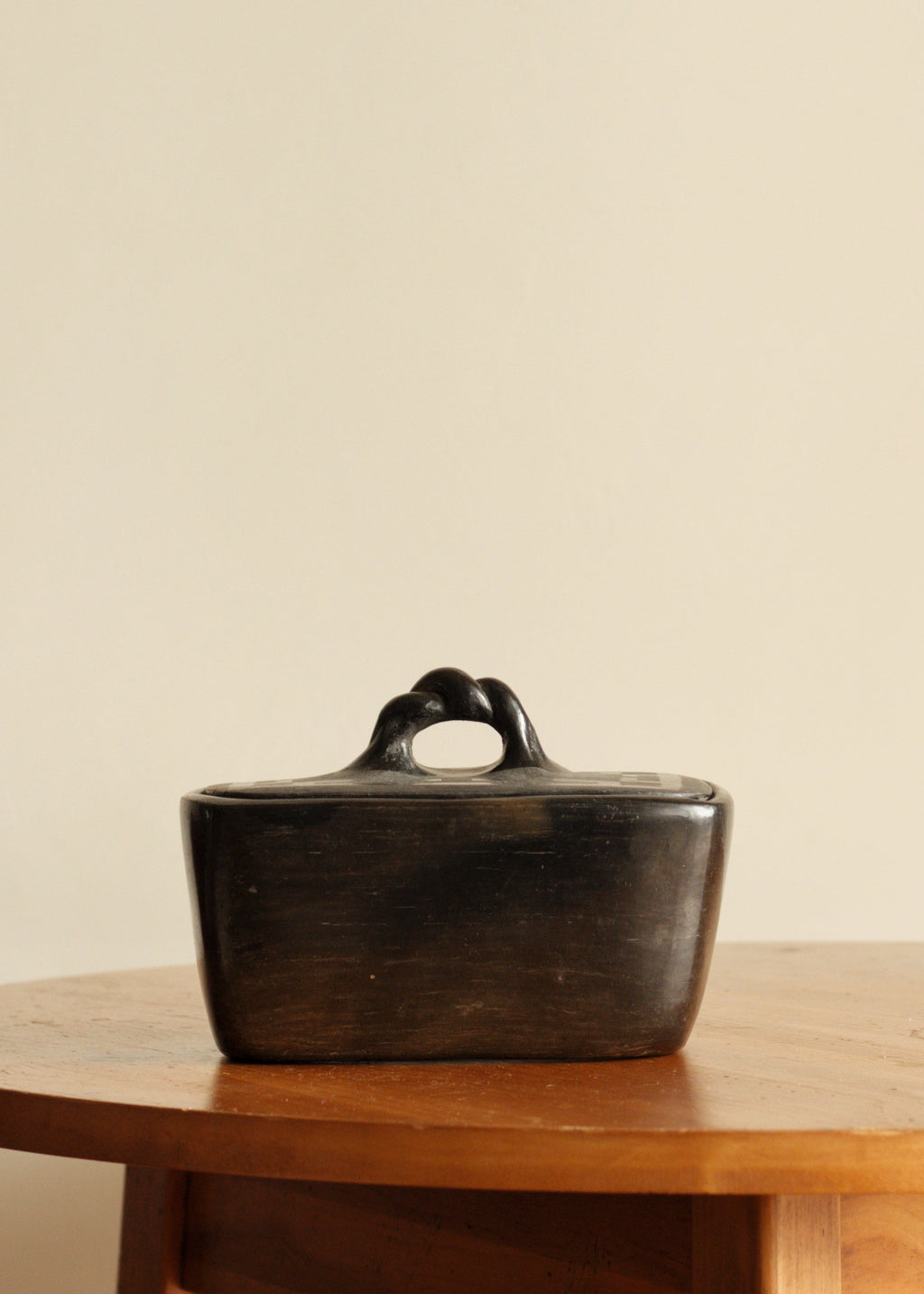 Sculptural Black Ceramic Box
