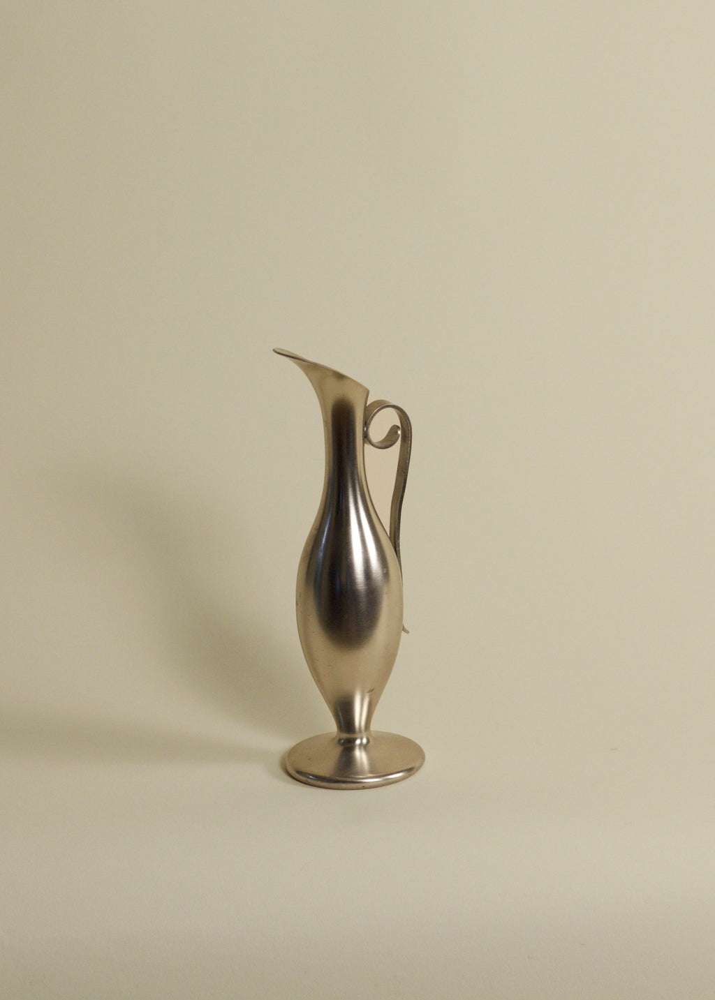 Sculptural Pewter Pitcher