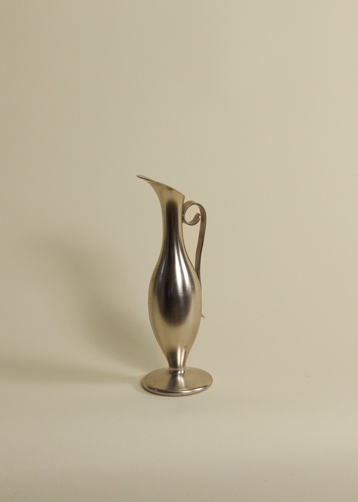 Sculptural Pewter Pitcher