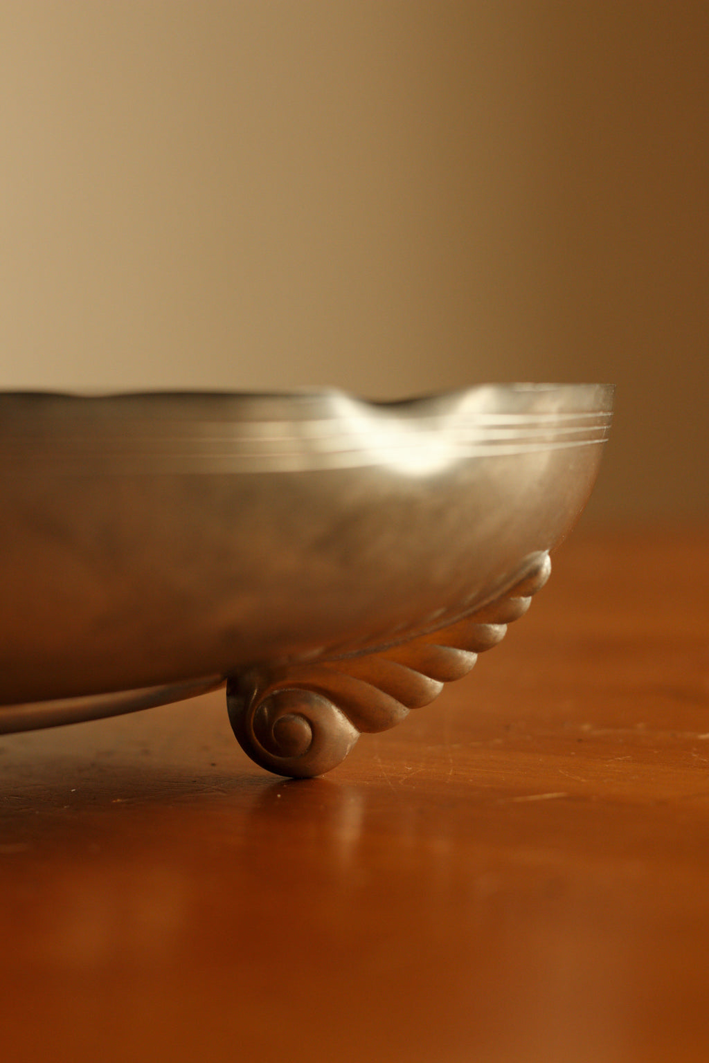 Footed Pewter Bowl