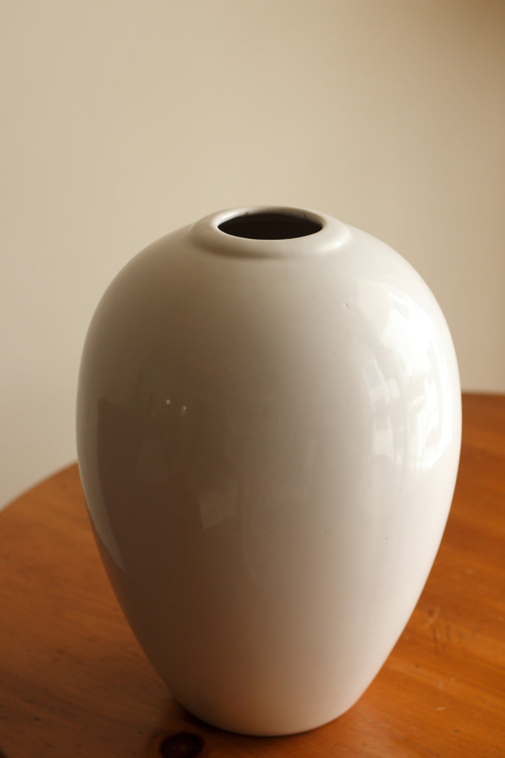 Sculptural White Ceramic Vase