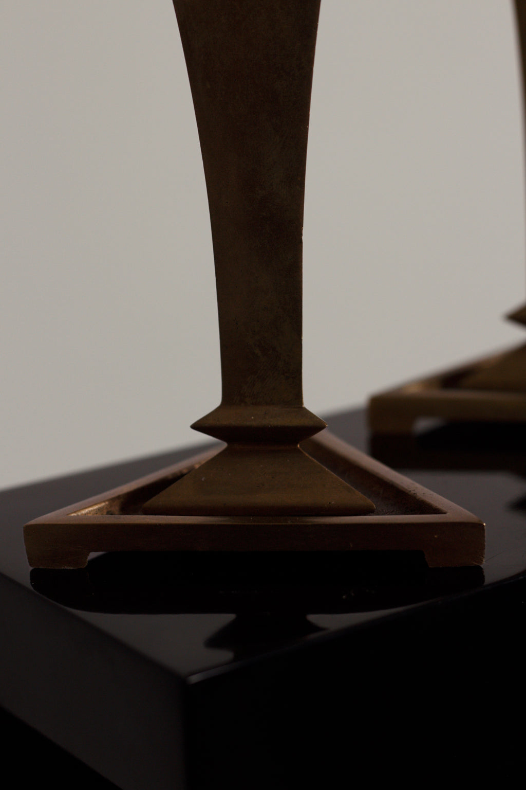Pair of Art Deco Brass Vases