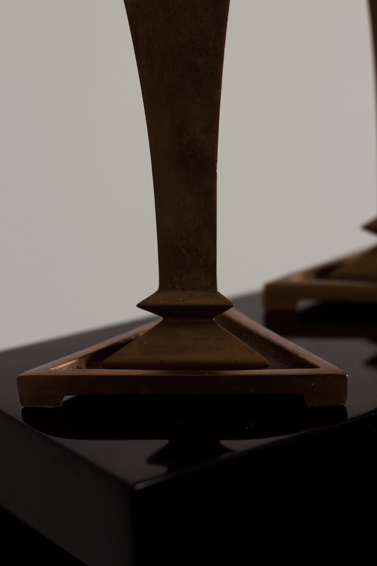 Pair of Art Deco Brass Vases