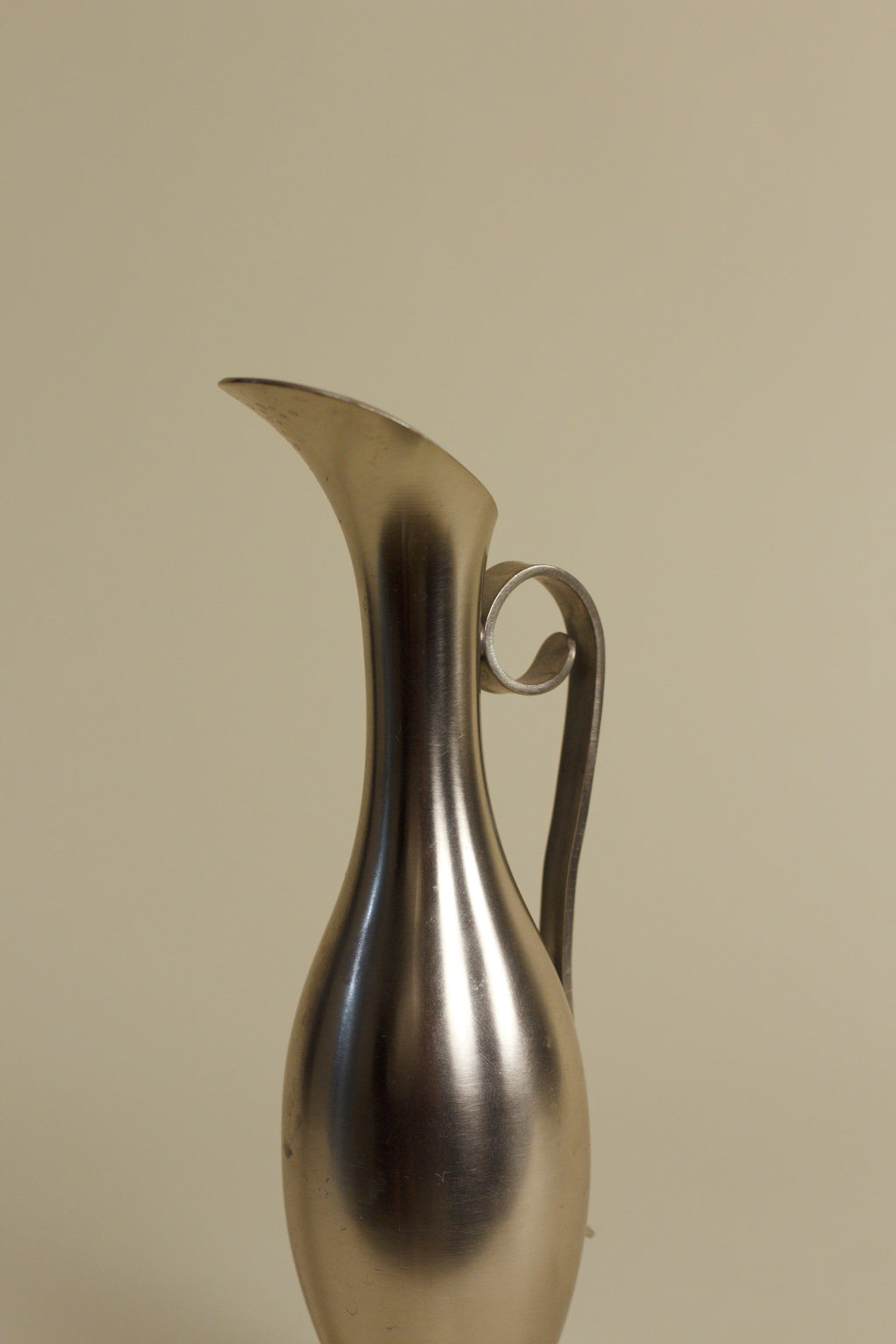 Sculptural Pewter Pitcher