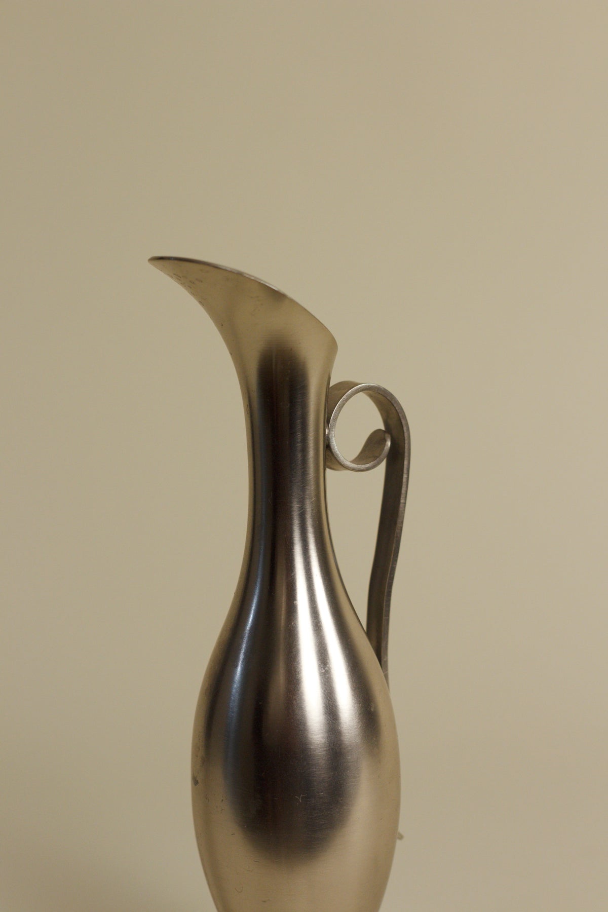 Sculptural Pewter Pitcher