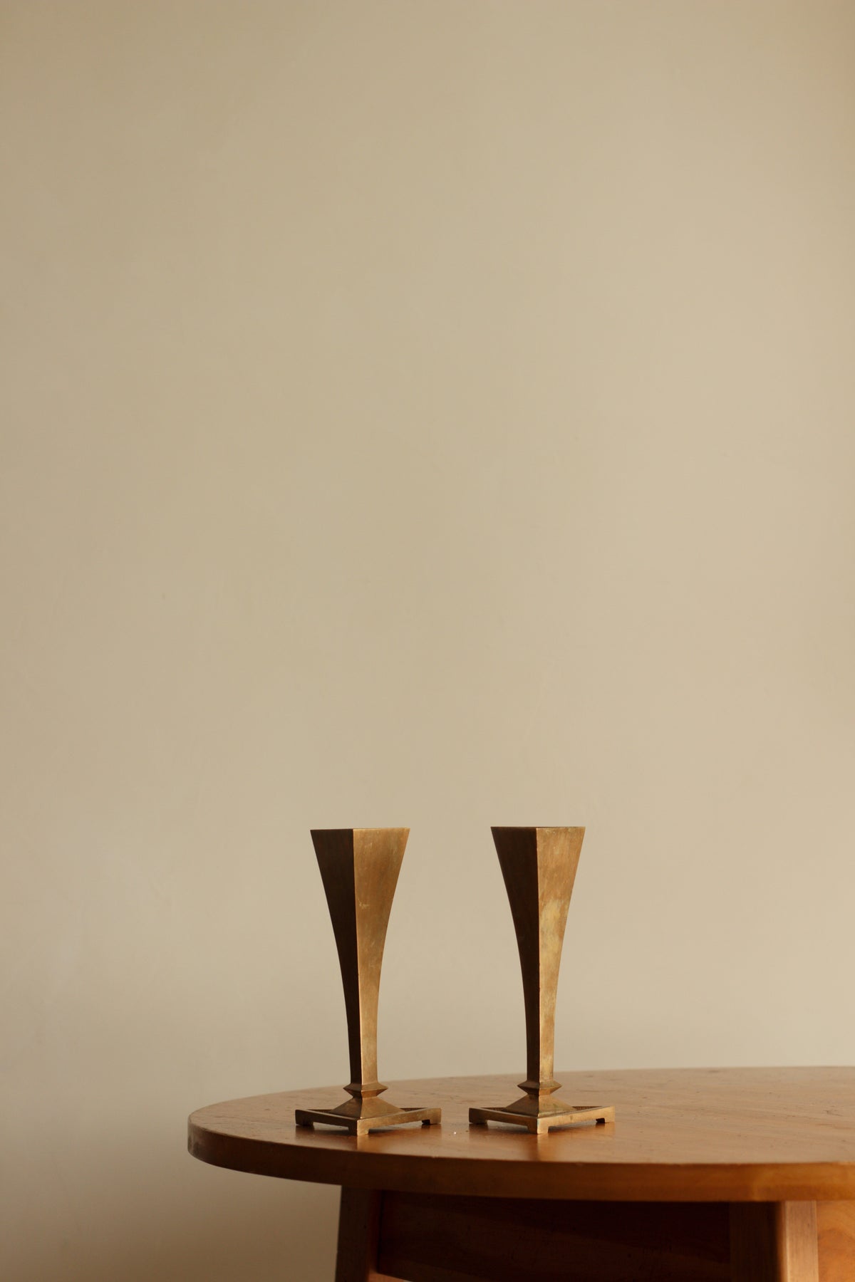 Pair of Art Deco Brass Vases