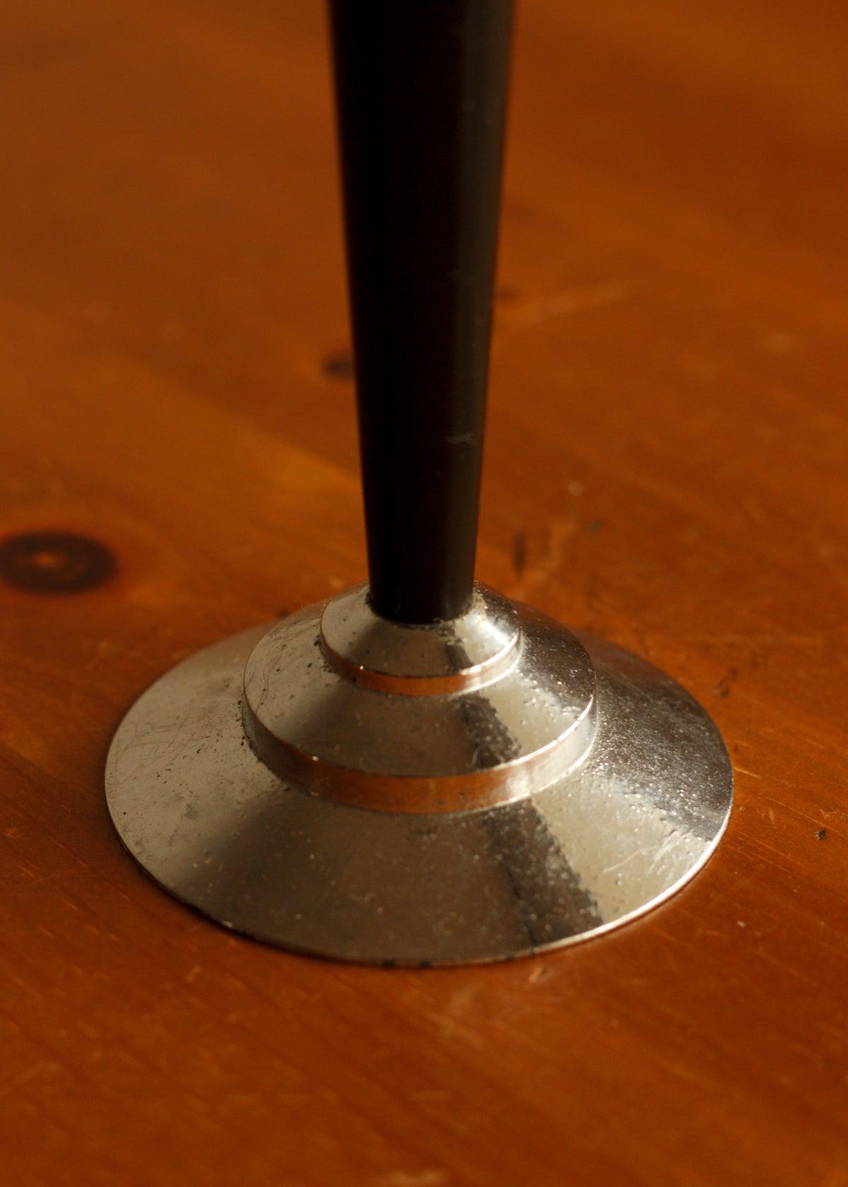 Art Deco Black & Silver Bud Vase