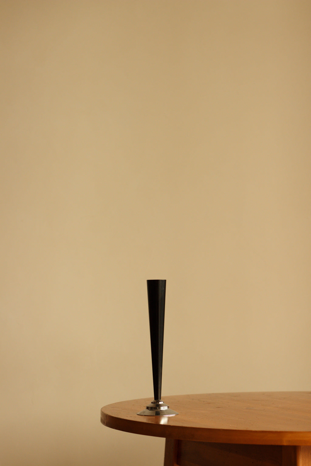 Art Deco Black & Silver Bud Vase