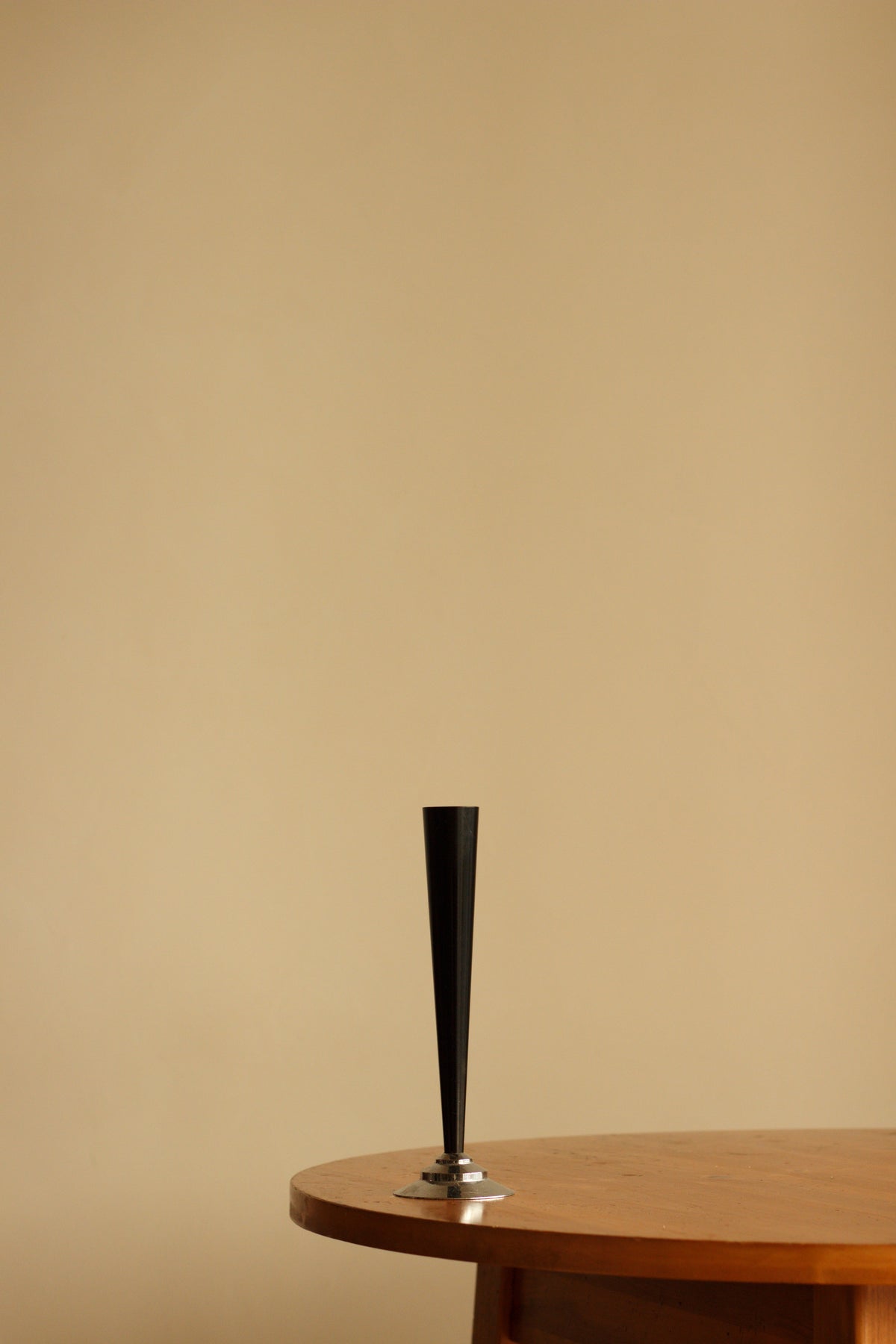 Art Deco Black & Silver Bud Vase
