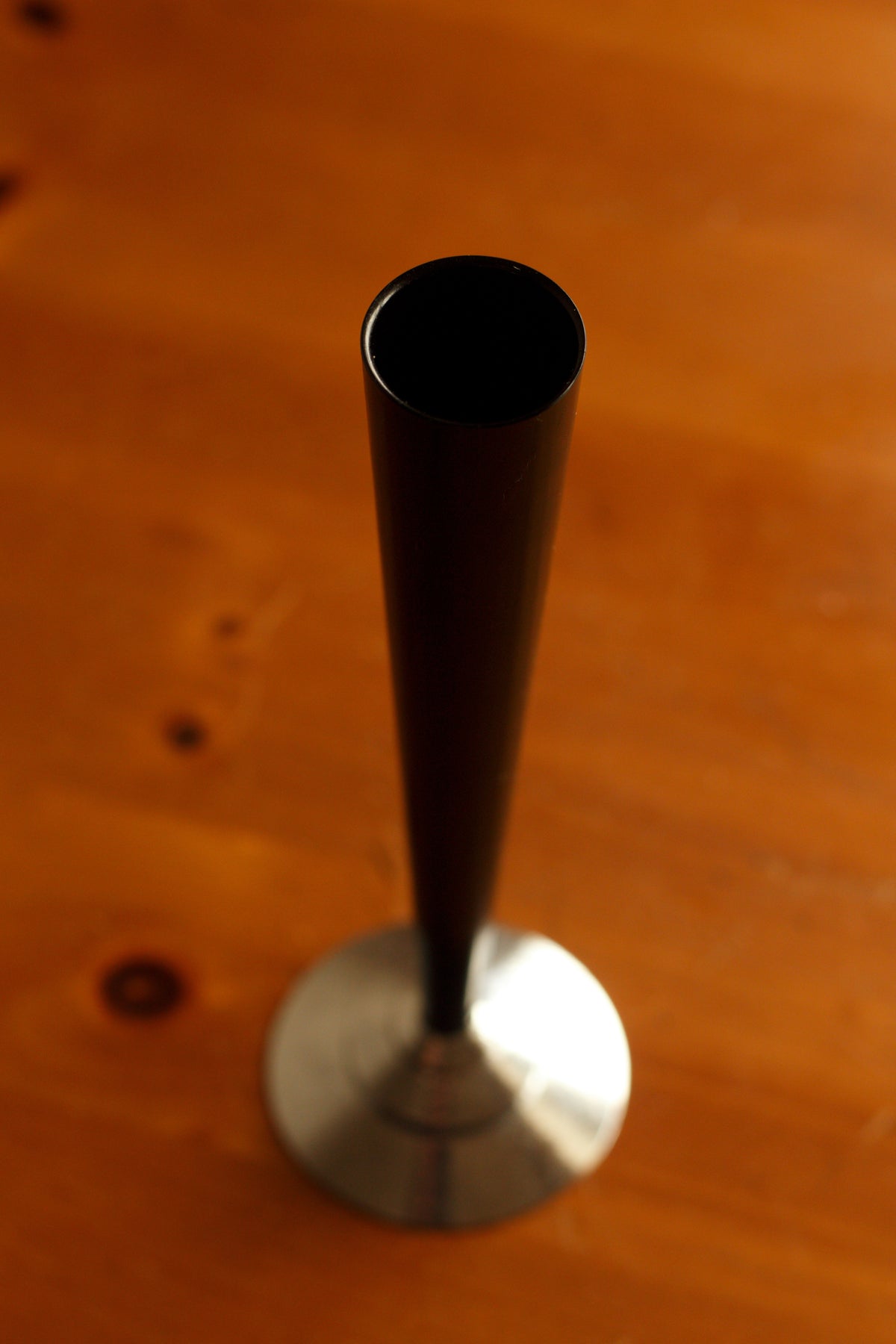 Art Deco Black & Silver Bud Vase