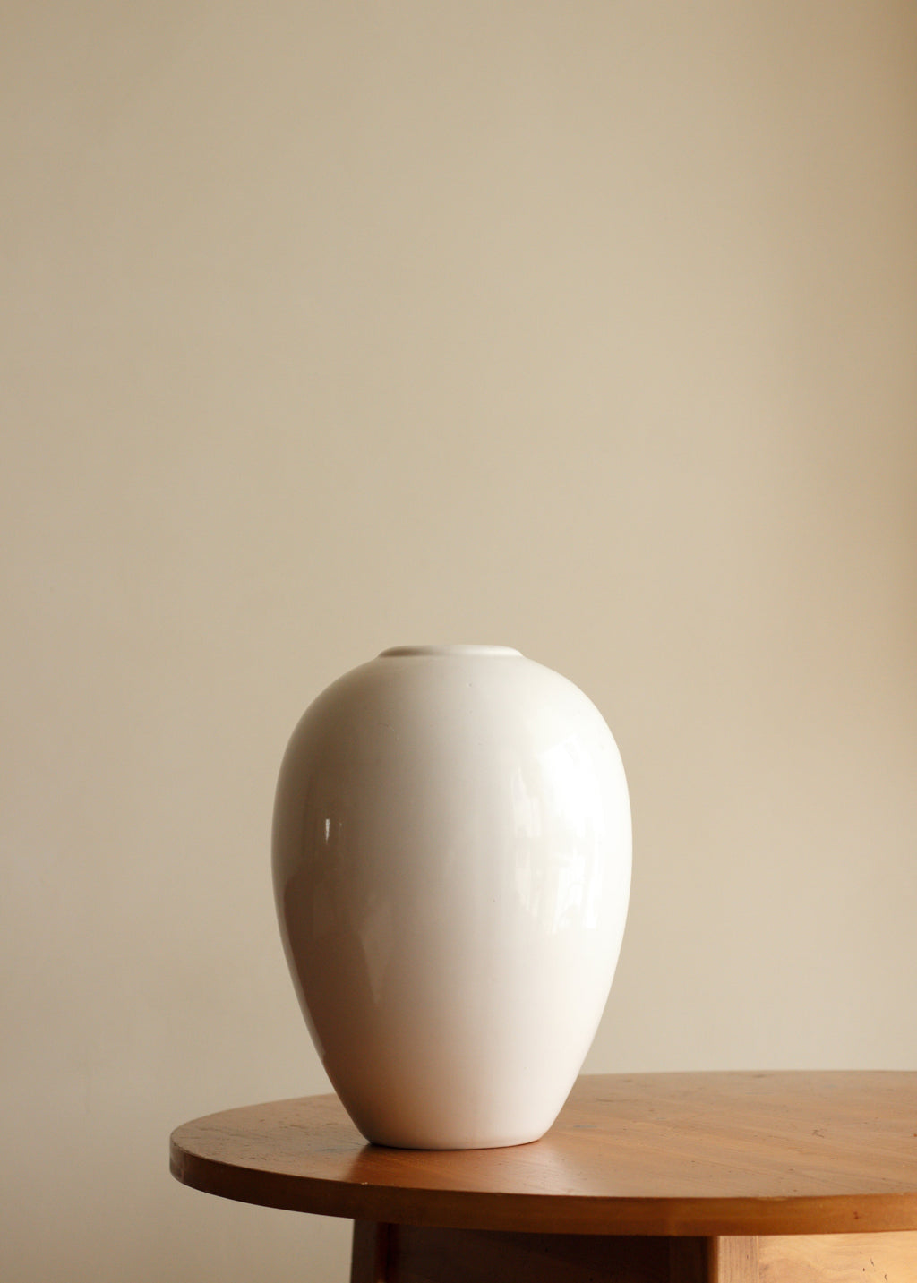 Sculptural White Ceramic Vase