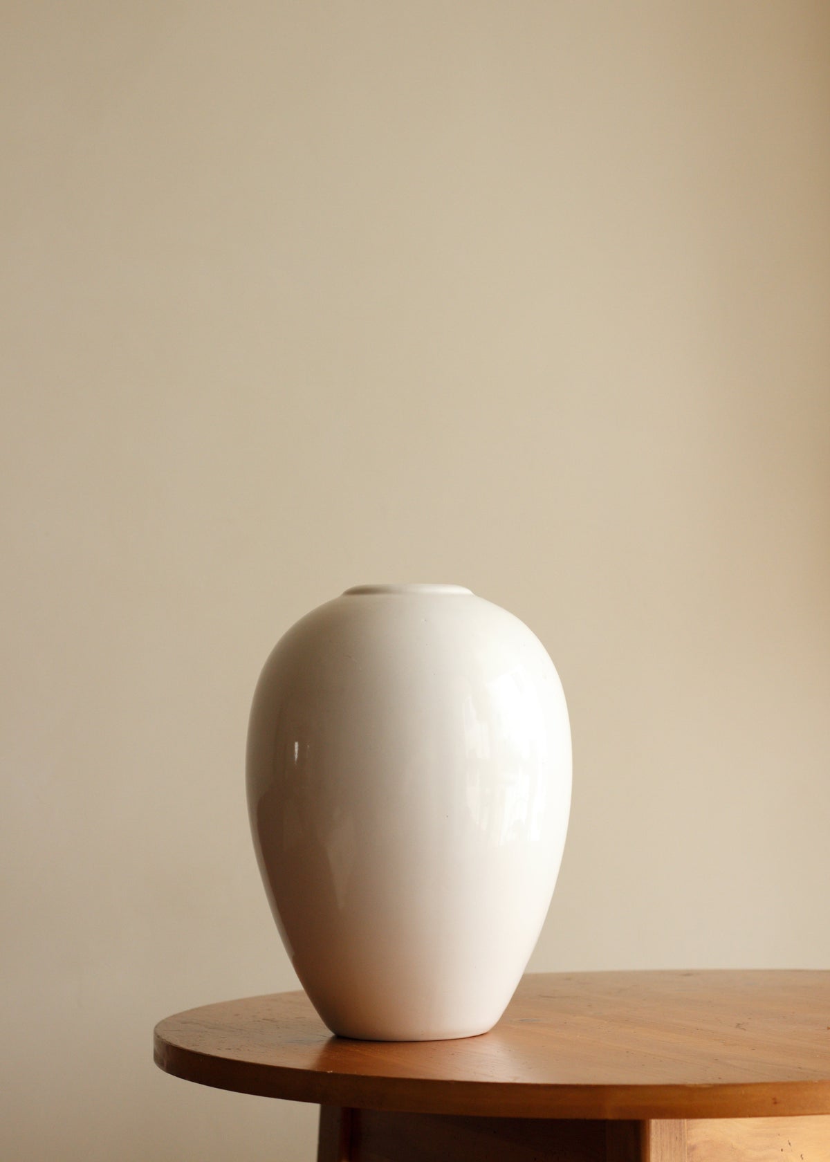 Sculptural White Ceramic Vase
