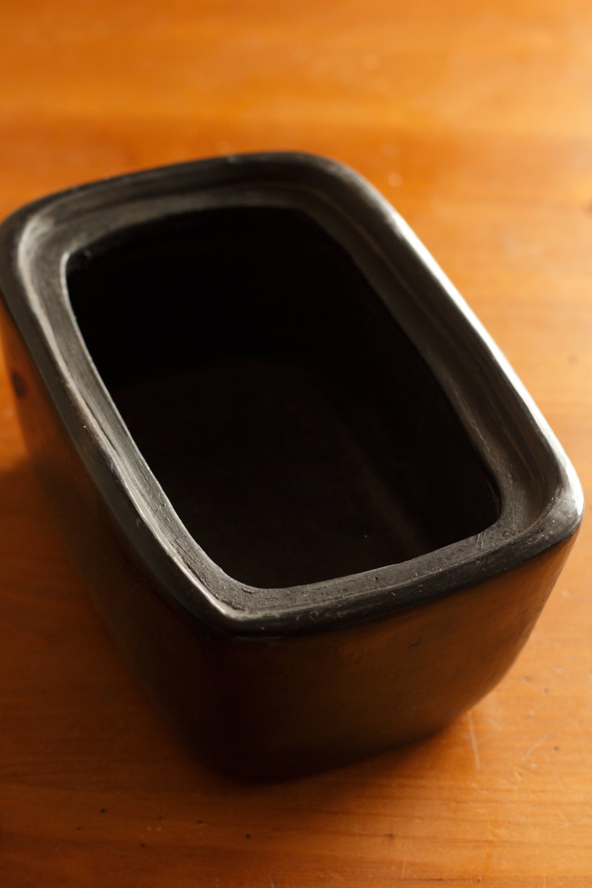 Sculptural Black Ceramic Box