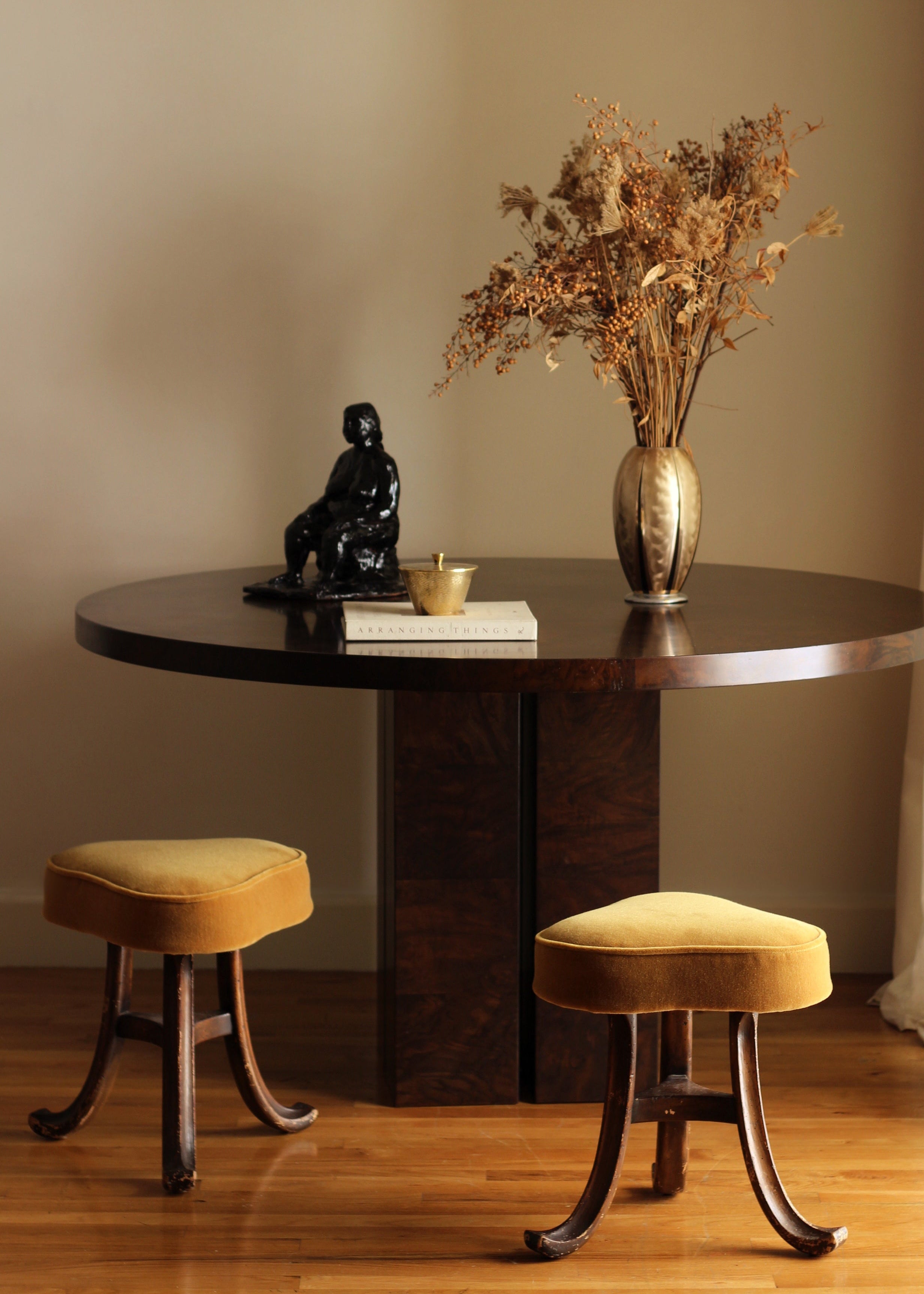 Sculptural Ottomans, Pair