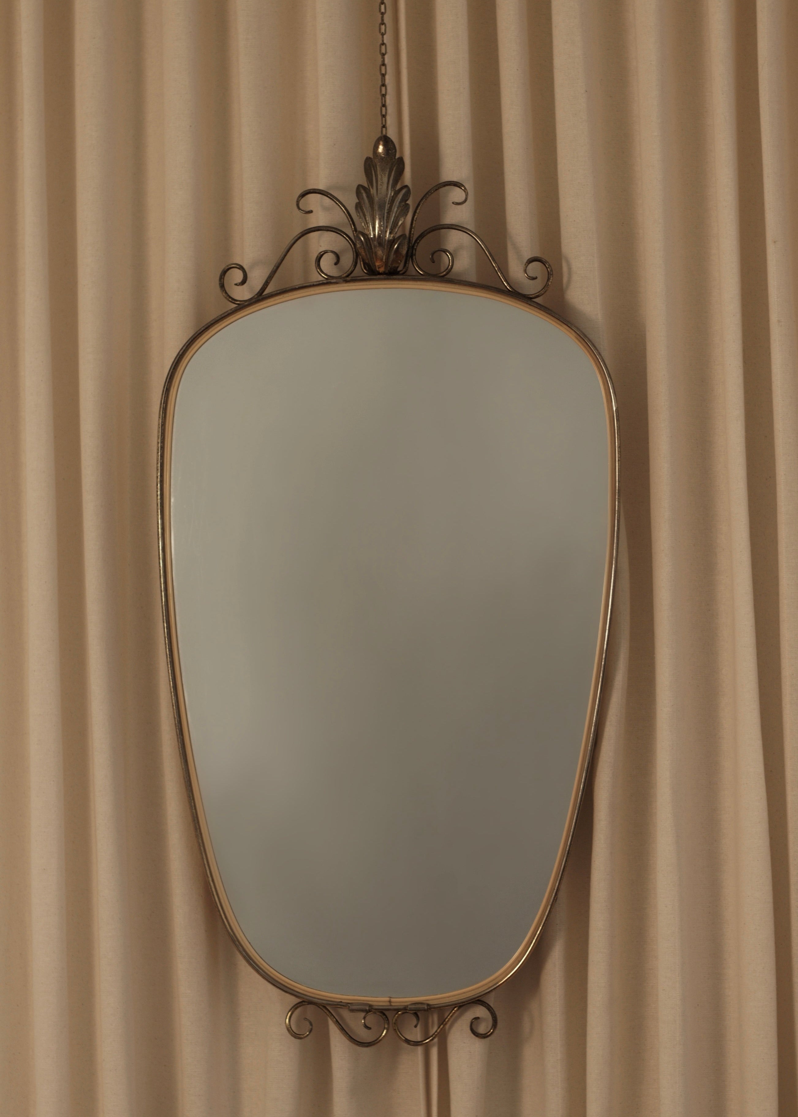 Dehnudt Brass Mirror, c. 1950s