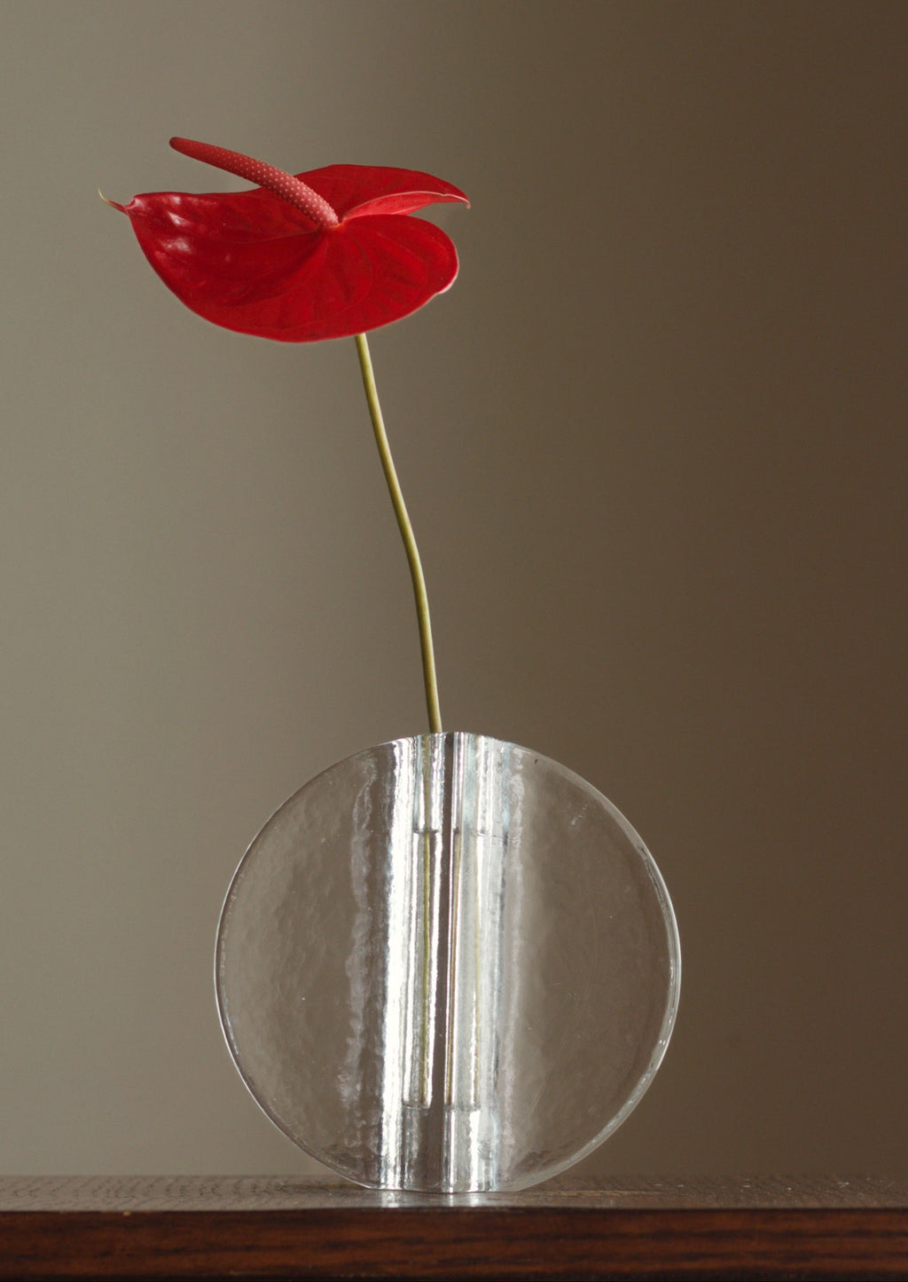 Textured Glass Bud Vase, 20th Century