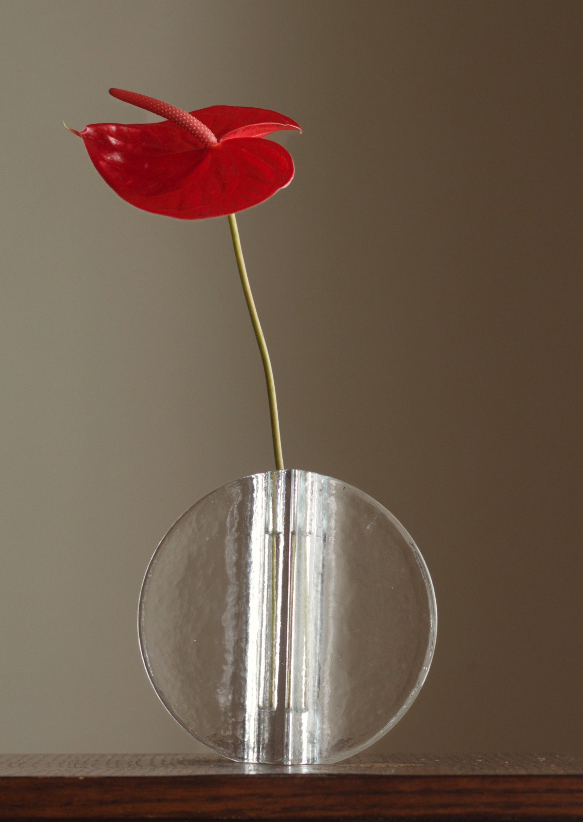 Textured Glass Bud Vase, 20th Century