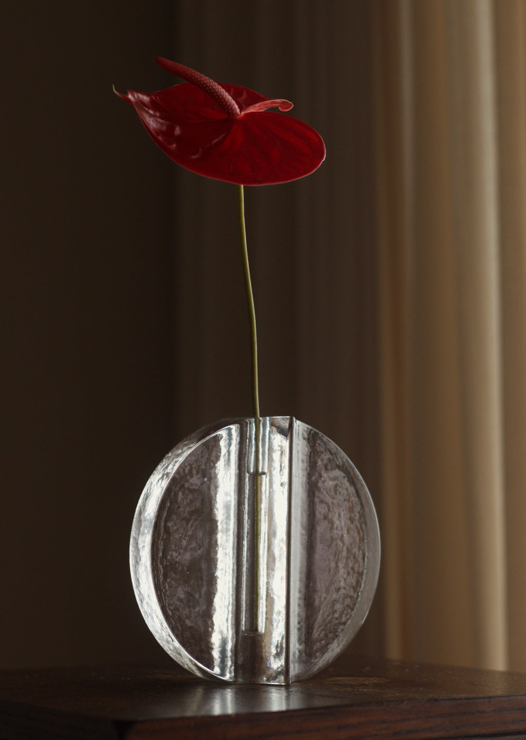 Textured Glass Bud Vase, 20th Century