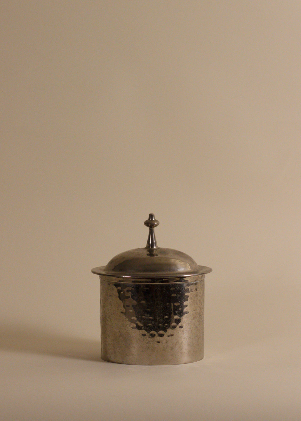 Nickel-Plated Brass Lidded Box
