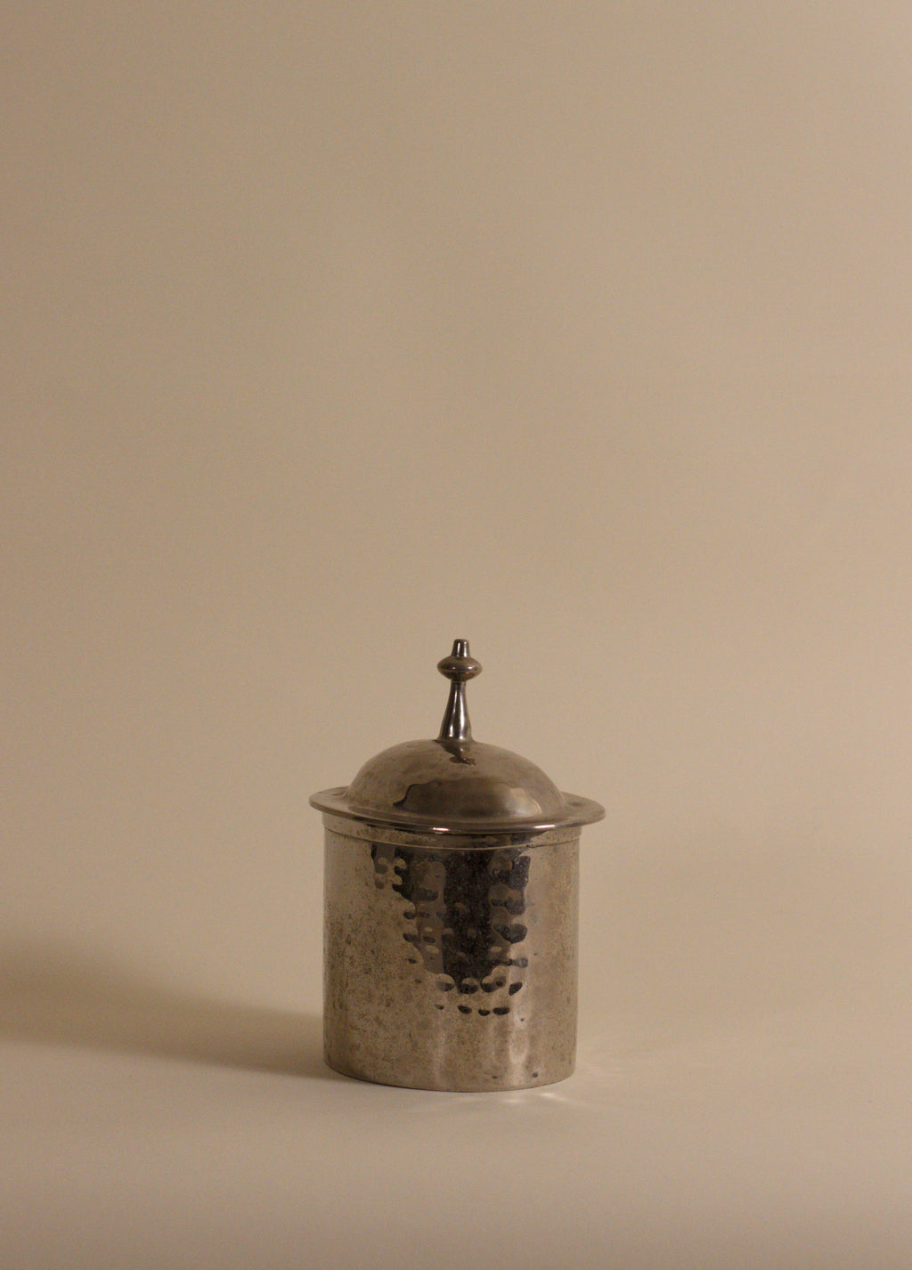 Nickel-Plated Brass Lidded Box