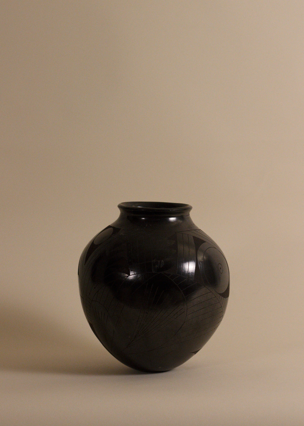 Mata Ortiz Blackware Vase by Esperanza Tena