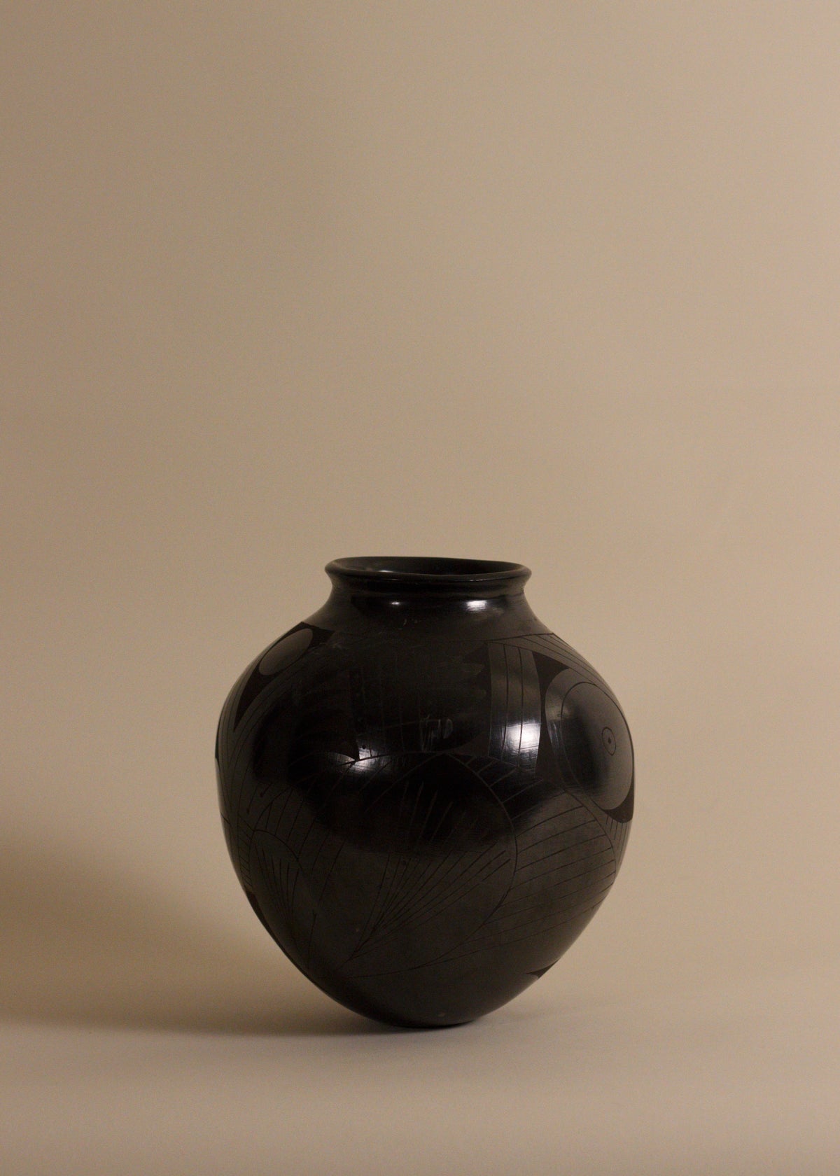 Mata Ortiz Blackware Vase by Esperanza Tena