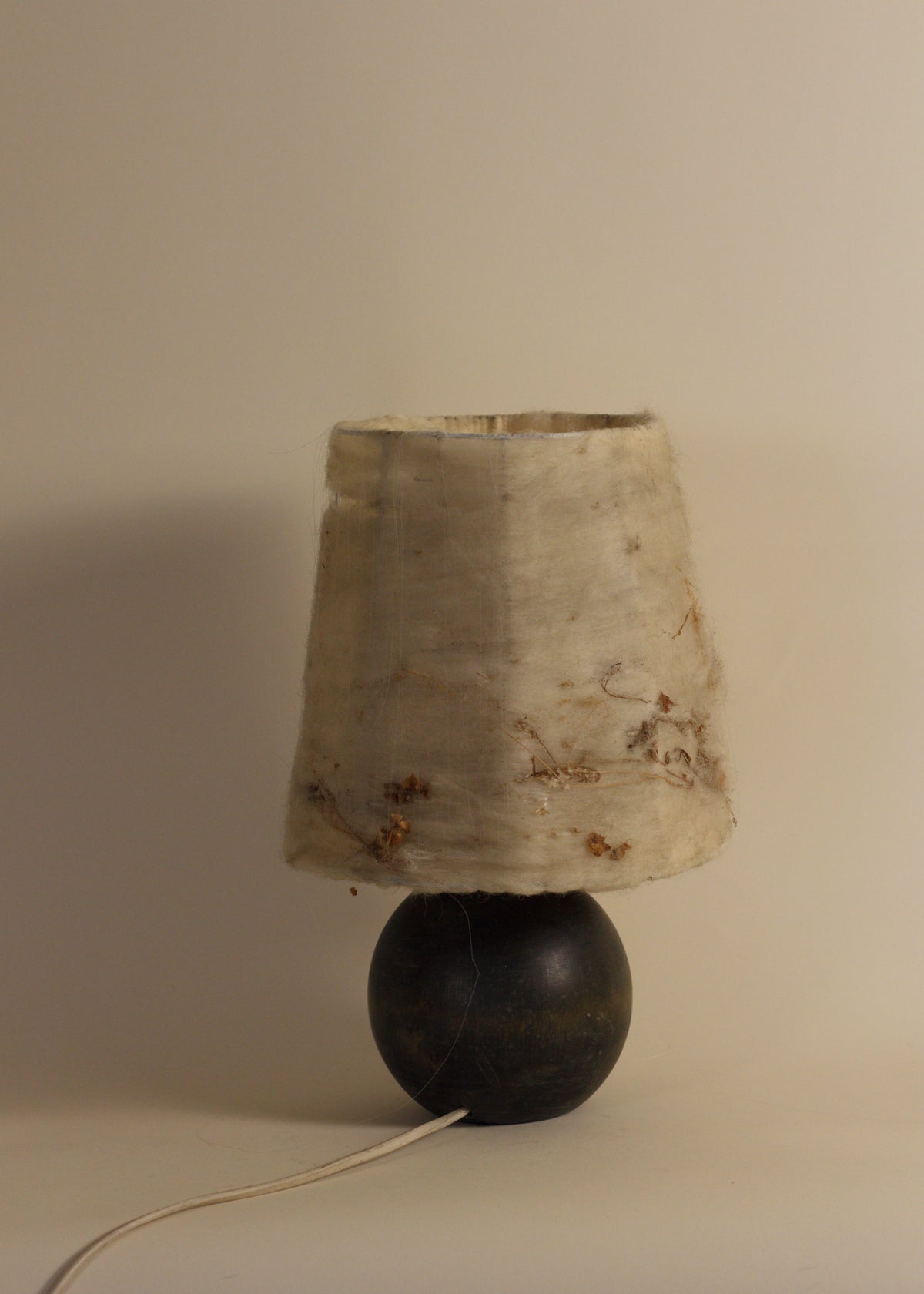 Sculptural Wood Sphere Lamp
