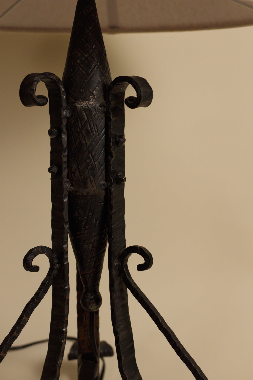 French Art Deco Hand-Forged Lamp