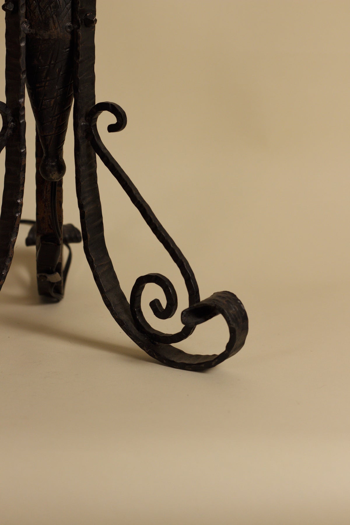 French Art Deco Hand-Forged Lamp