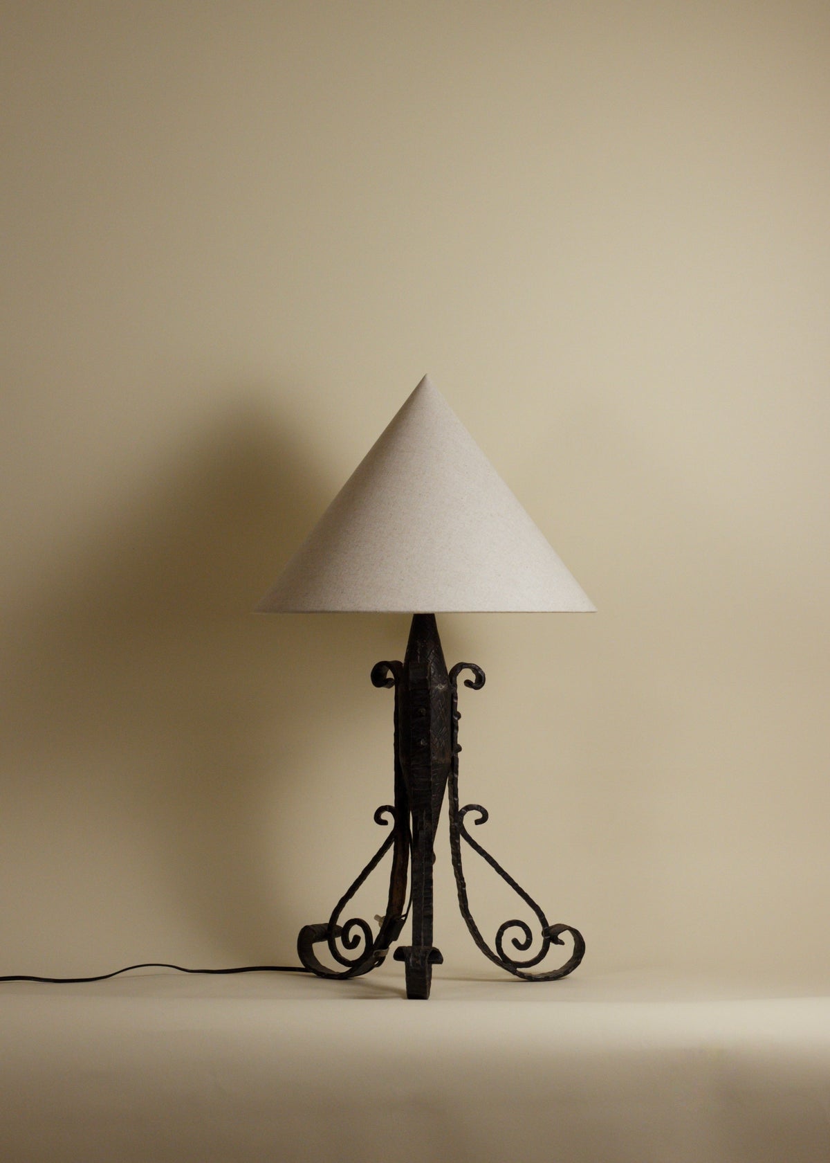 French Art Deco Hand-Forged Lamp