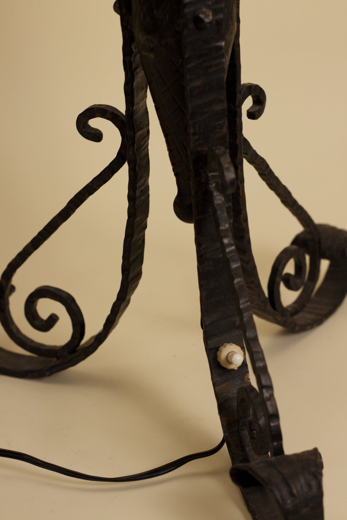 French Art Deco Hand-Forged Lamp