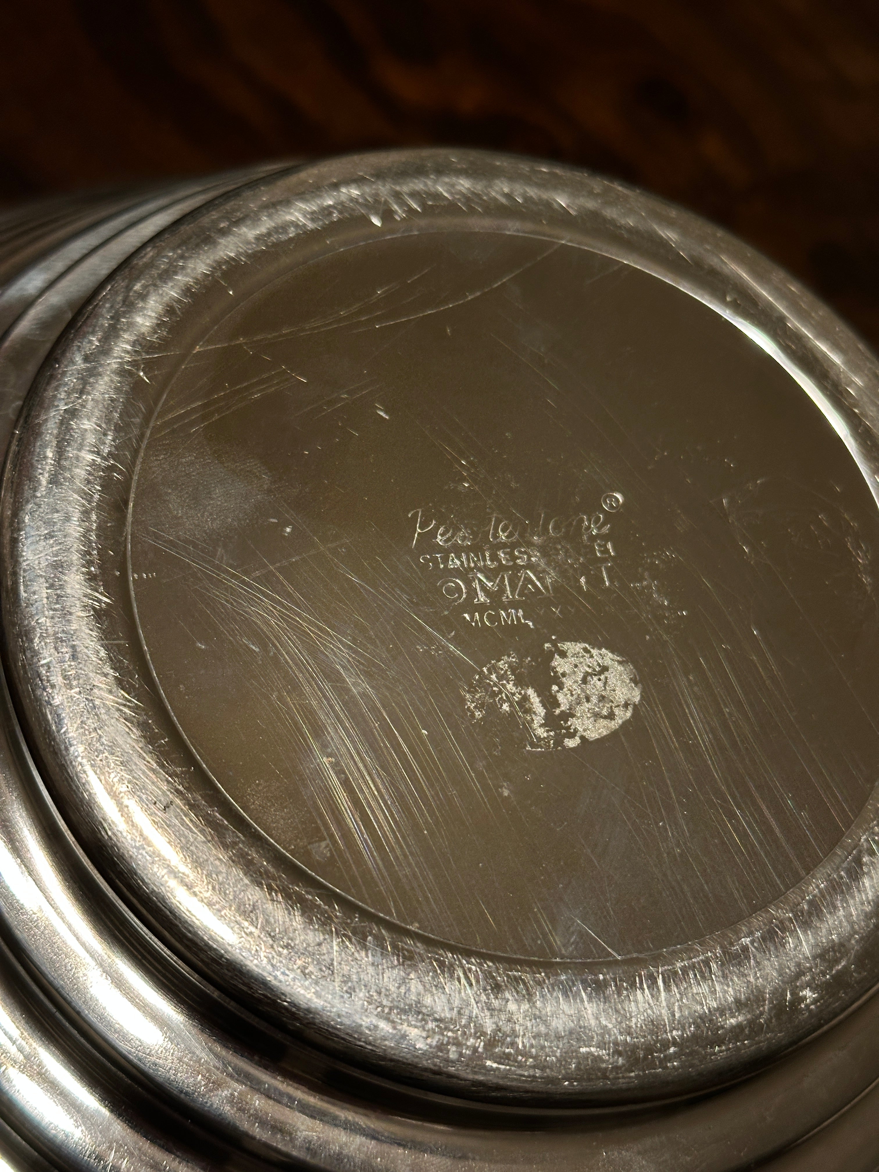 Stainless Steel Bowl, c. 1980s, Mann