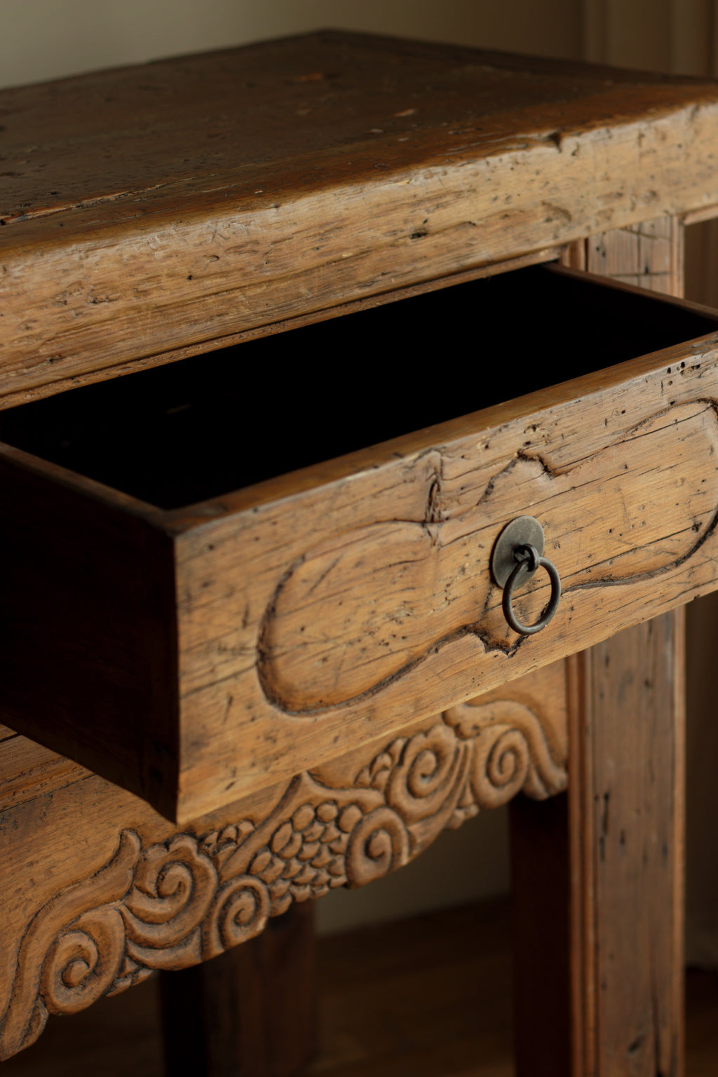 Vintage Carved Wood Table